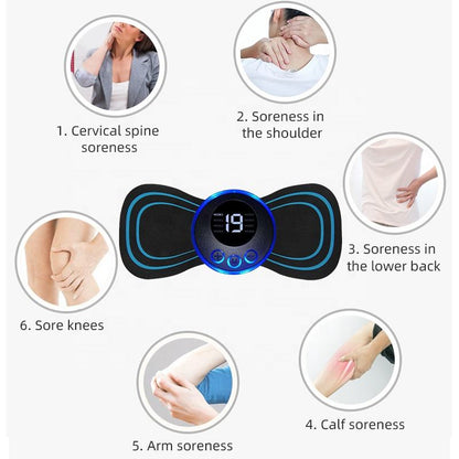 EMS Electric Pulse Neck Massager Cervical Massage Patch Back Sticker Muscle Stimulator Portable Relief Pain Relax Massageador - Tech genius & freaks