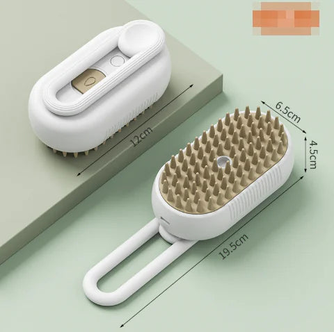 3-in-1 Pet Spa Steam Brush with Folding Handle - Tech genius & freaks