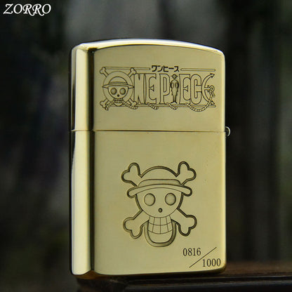 ZORRO Zorro Yellow Cartoon Wanted Brass Kerosene Lighter - Tech genius & freaks