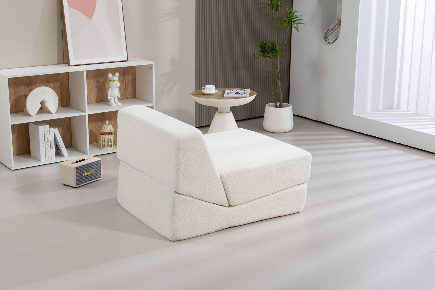 Folding Sofa Bed Couch Unfold for comfortable nap Modular Play Couch for Living Room The office Room Playroom White color - Tech genius & freaks