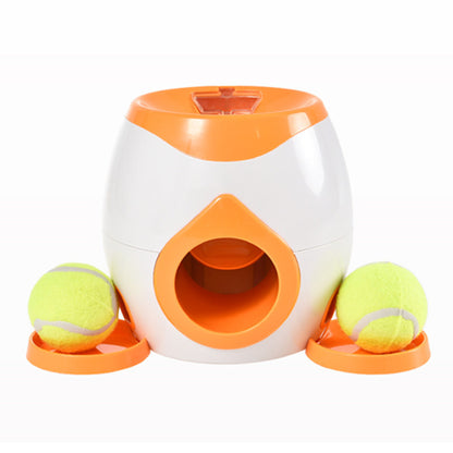 2 Balls Launcher Toy Training Dog Toy Slow Feeder Remote Puppy Pet Indoor Training Tennis Ball Feeder Machine - Tech genius & freaks