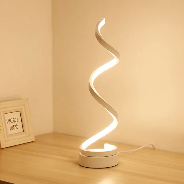 Curved LED Spiral Lamp - Tech genius & freaks