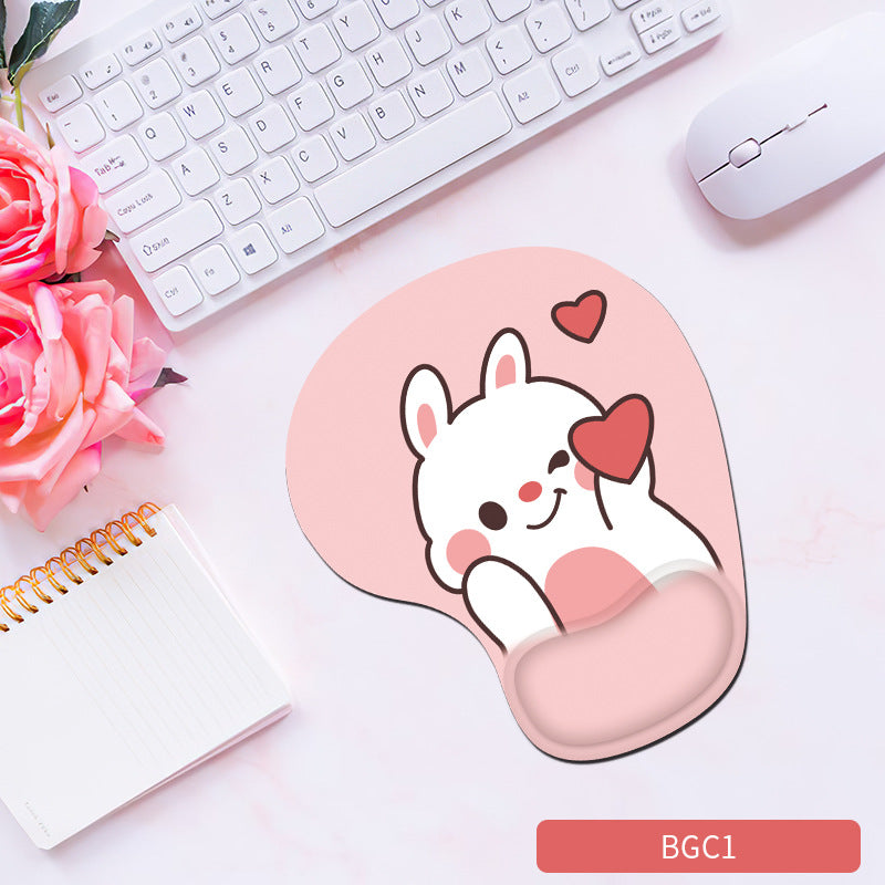 Silicone wrist mouse pad female comfortable computer soft non-slip hand rest pad thick non-slip wrist rest cute game pad - Tech genius & freaks