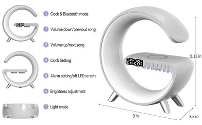 Bluetooth Speaker Wireless Charger Lamp - Tech genius & freaks