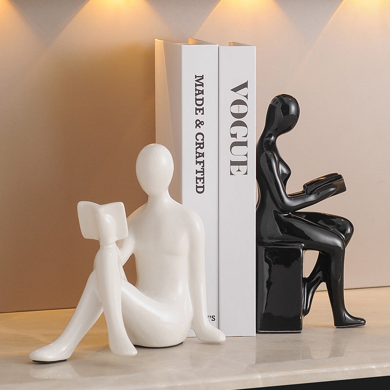 Modern bookends character ornaments home decor living room TV decorations - Tech genius & freaks