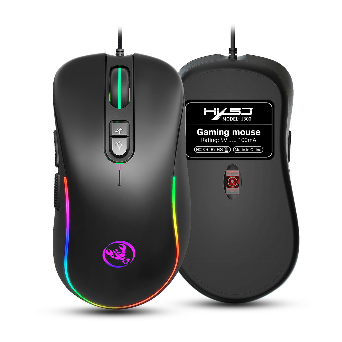 7D key gaming mouse, macro programmable RGB luminous gaming wired mouse - Tech genius & freaks