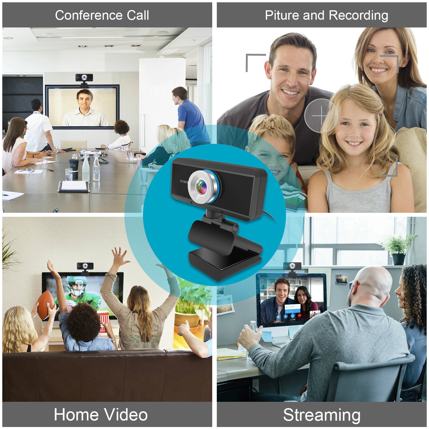 Computer camera 1080P video network video conference USB camera HD WEBCAM - Tech genius & freaks