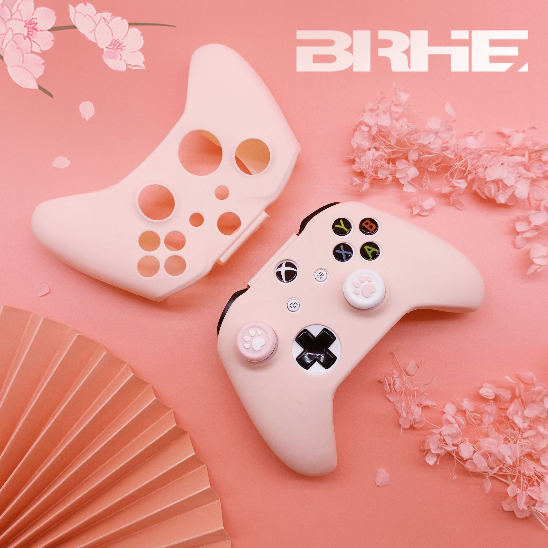 Controller protective cover with spray paint feel, girl pink, fierce male color, game controller silicone cover - Tech genius & freaks