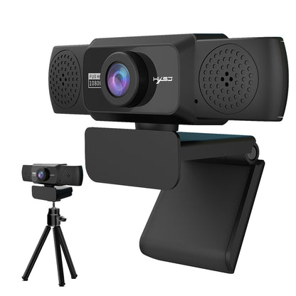 1080P high-definition computer camera with 360 degree rotatable video conferencing and live streaming of online courses - Tech genius & freaks