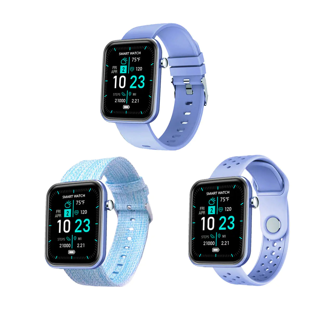 Advanced Smartwatch With Three Bands And Wellness + Activity Tracker - Tech genius & freaks