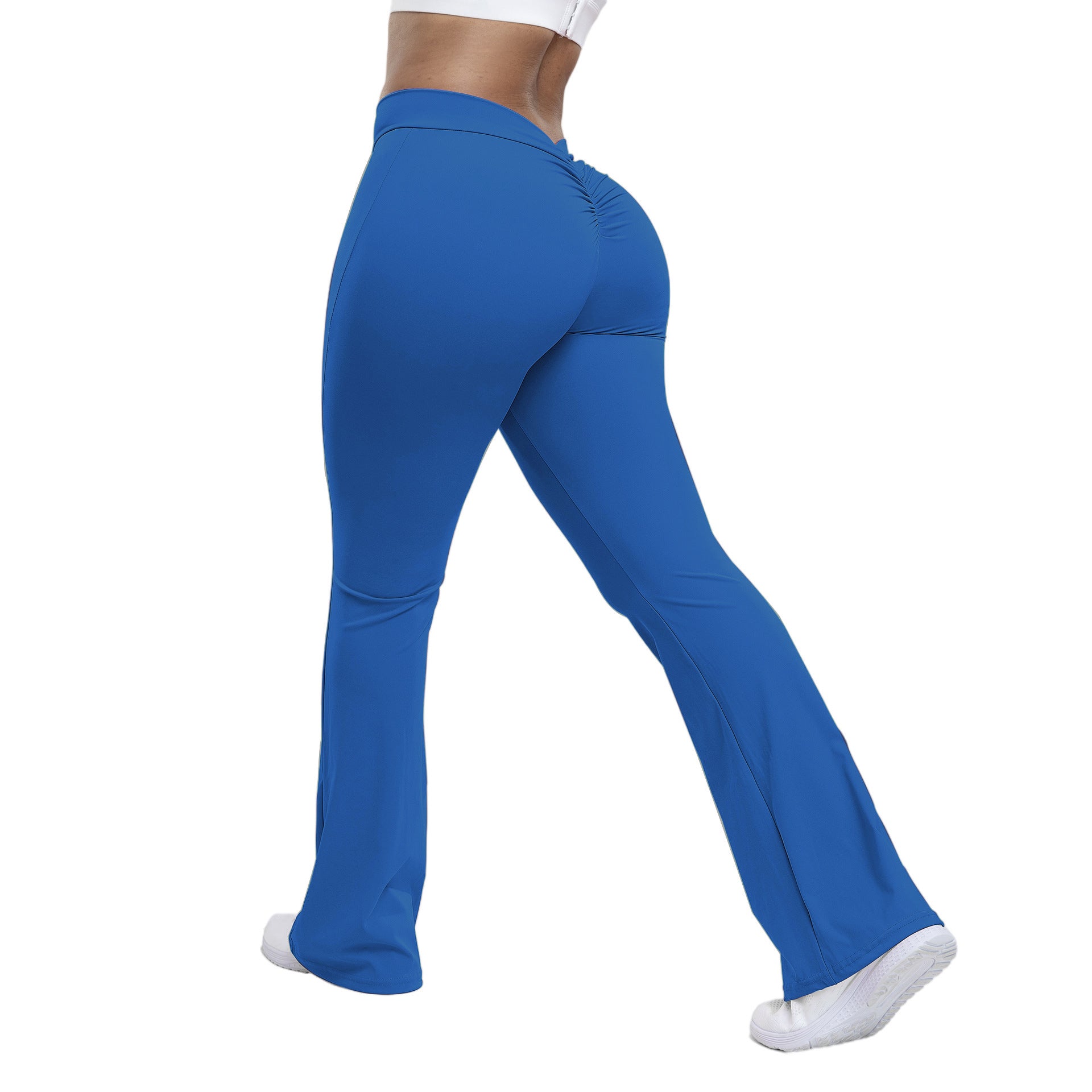 Peach trumpet pants for women, yoga high waisted and hip lifting tight pants, wide leg fitness pants for women - Tech genius & freaks