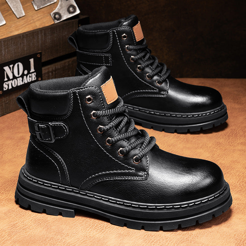 Martin boots autumn and winter retro high top men's workwear boots - Tech genius & freaks