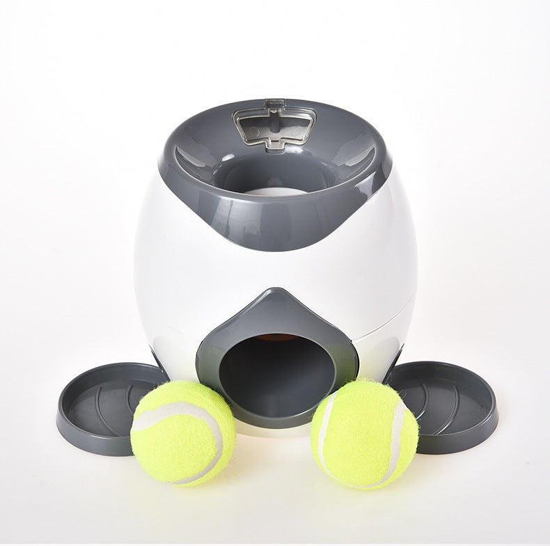 2 Balls Launcher Toy Training Dog Toy Slow Feeder Remote Puppy Pet Indoor Training Tennis Ball Feeder Machine - Tech genius & freaks