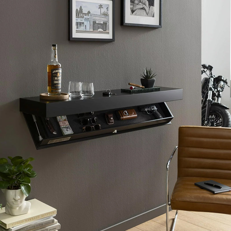 Magicflap Hidden Shelf - Wall-Mounted with Secret Compartment, a Floating Storage Solution. - Tech genius & freaks