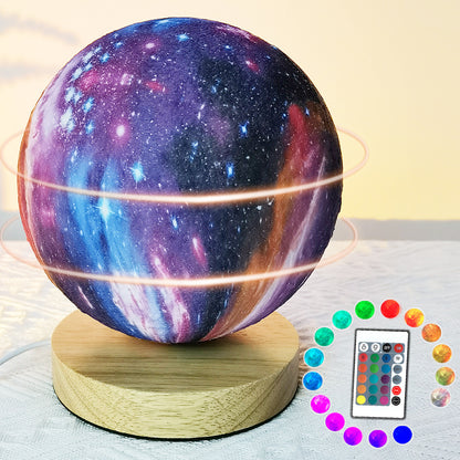 Rotating Moon Lamp Intelligent Voice Moon Lamp New Planet Lamp Bedroom Bedside Table Lamp Suspension - Tech genius & freaks