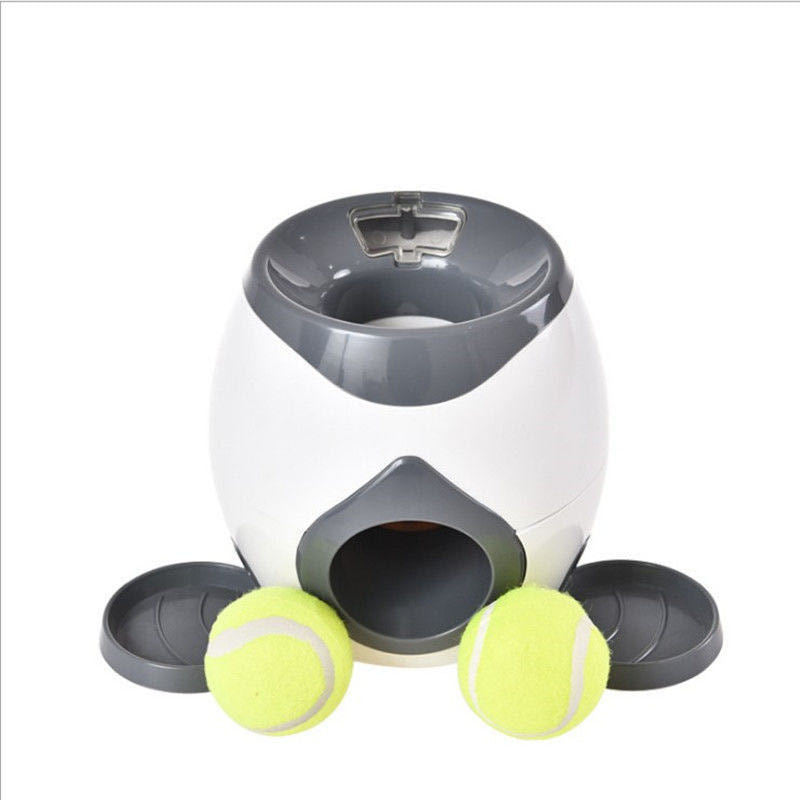 2 Balls Launcher Toy Training Dog Toy Slow Feeder Remote Puppy Pet Indoor Training Tennis Ball Feeder Machine - Tech genius & freaks