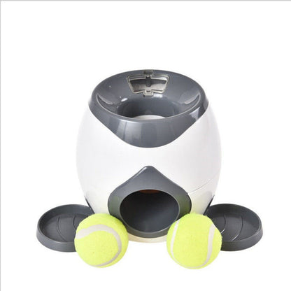 2 Balls Launcher Toy Training Dog Toy Slow Feeder Remote Puppy Pet Indoor Training Tennis Ball Feeder Machine - Tech genius & freaks