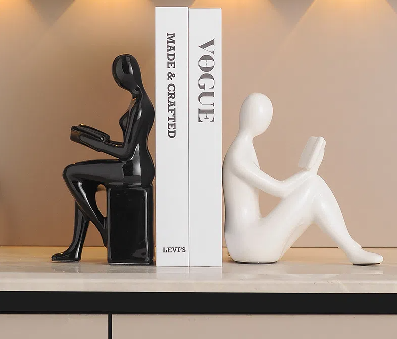 Modern bookends character ornaments home decor living room TV decorations - Tech genius & freaks