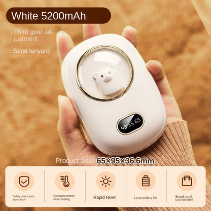 Mini Space Number Display Warm Hand Treasure 2-in-1 Warm Hand Treasure Charging - Tech genius & freaks