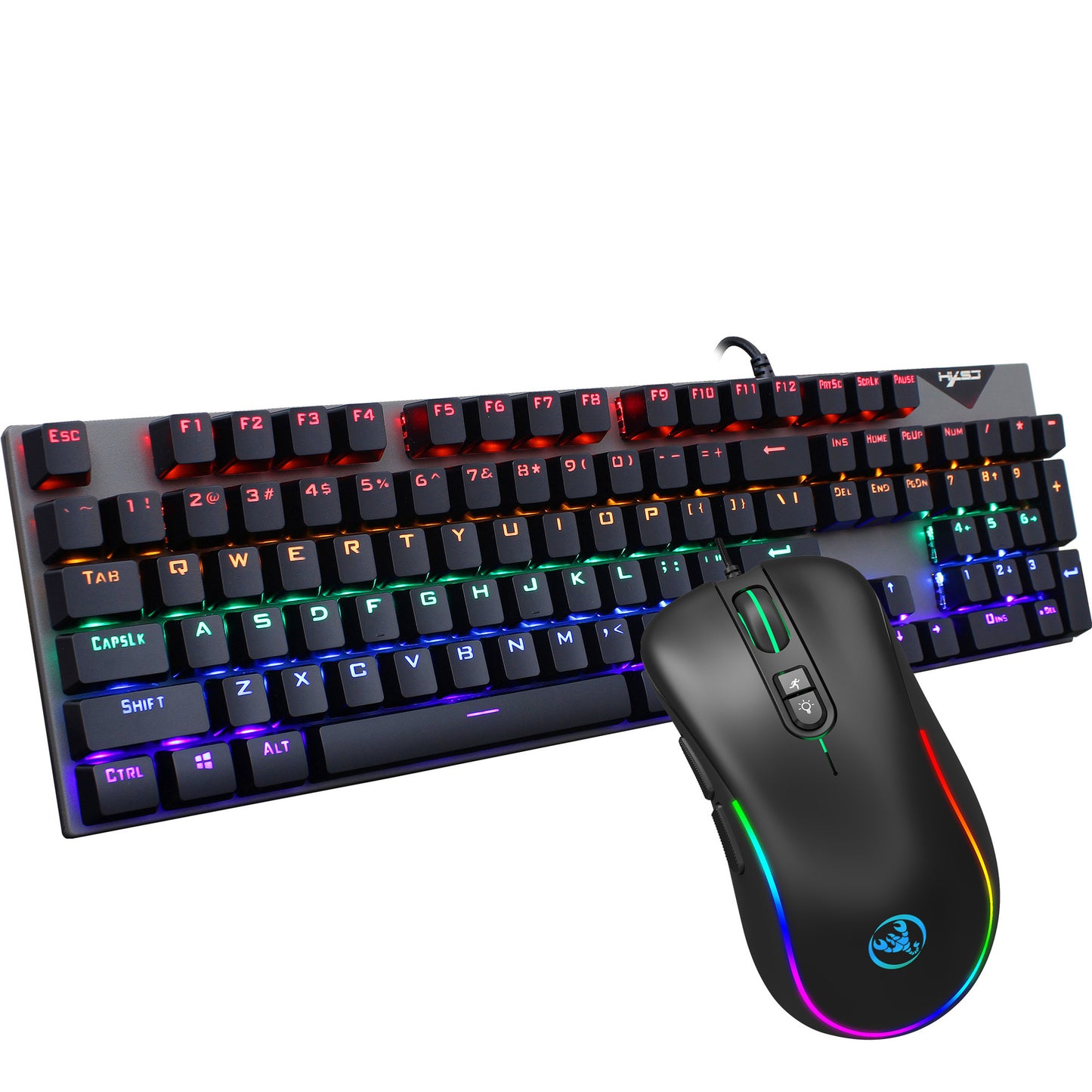 Keyboard and Mouse Set RGB backlit mechanical keyboard and mouse computer wired gaming keyboard and mouse - Tech genius & freaks