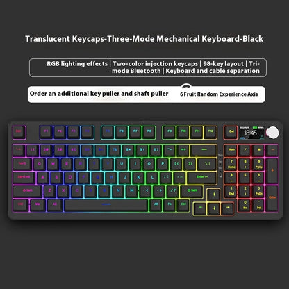 Wireless 98-Key Hybrid Mechanical Keyboard - Tech genius & freaks