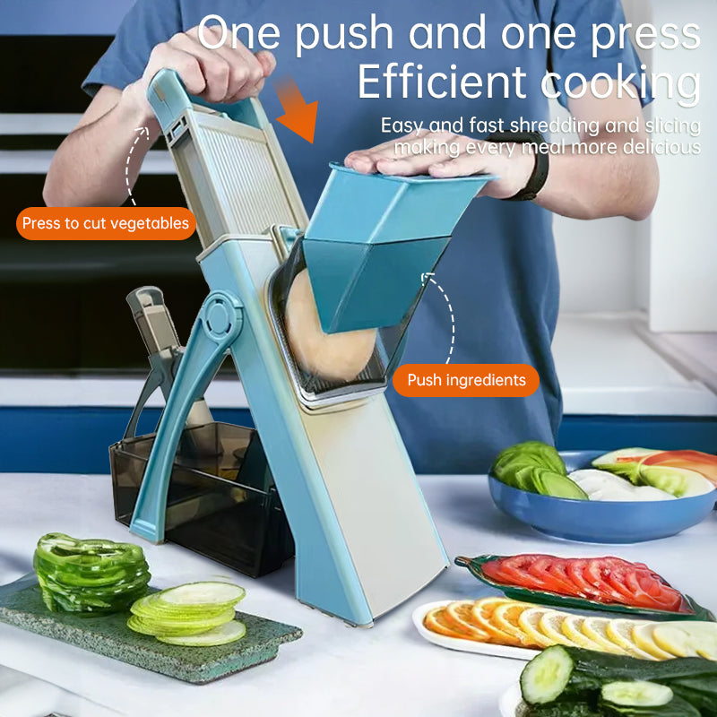 Multifunctional veggie & fruit slicer-grater. Chop, grate, slice potatoes efficiently. Ideal kitchen tool. - Tech genius & freaks