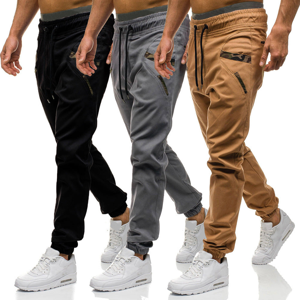 Fashion Men Gyms Pure color Pants Joggers Fitness Casual Long Pants Men Workout Skinny Sweatpants Jogger Tracksuit Trousers - Tech genius & freaks