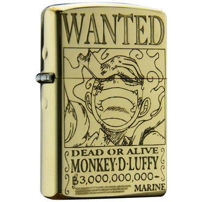 ZORRO Zorro Yellow Cartoon Wanted Brass Kerosene Lighter - Tech genius & freaks