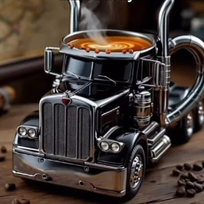 1PC Creative 11oz Truck-Design Coffee Mug. Ideal as a semi-truck coffee cup or home kitchen desktop ornament. - Tech genius & freaks