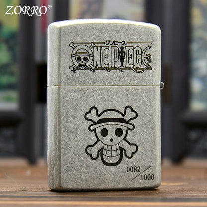 ZORRO Zoro Ancient Silver Pirate King Luffy Kerosene Lighter - Tech genius & freaks