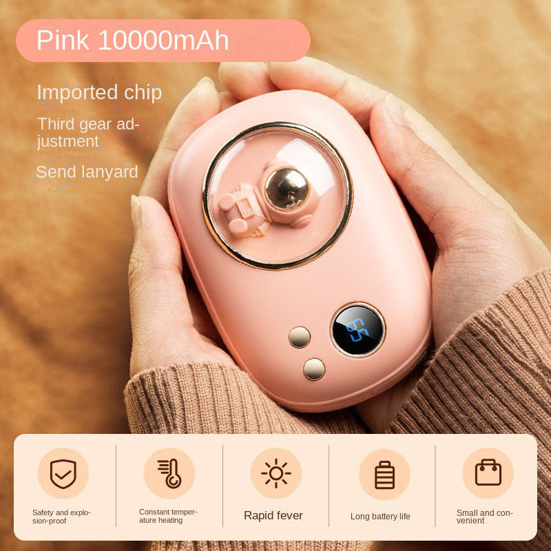 Mini Space Number Display Warm Hand Treasure 2-in-1 Warm Hand Treasure Charging - Tech genius & freaks