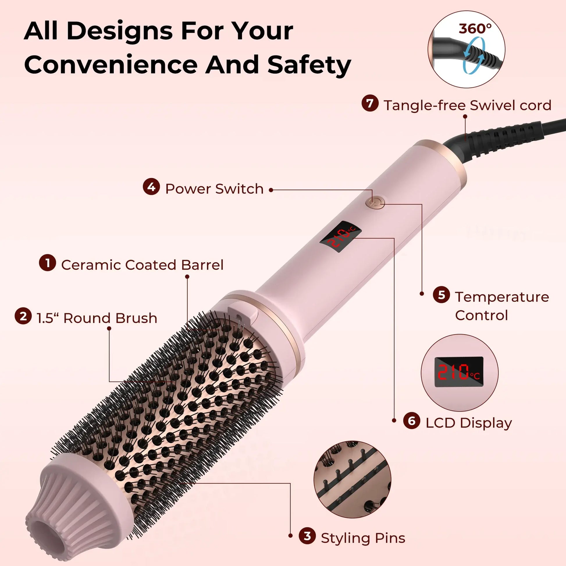 Thermal Styling Curl Brush - Tech genius & freaks