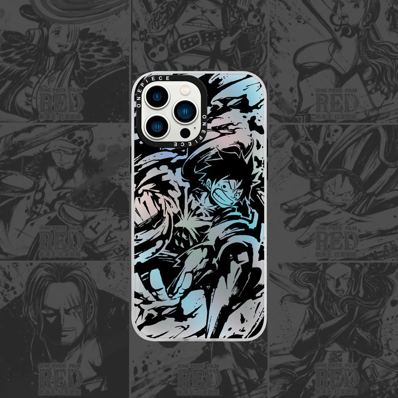 One Piece Luffy is suitable for Apple 14 Promax phone case 12 Solon iPhone 15 laser - Tech genius & freaks