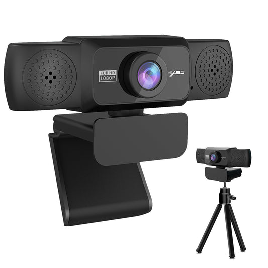 1080P high-definition computer camera with 360 degree rotatable video conferencing and live streaming of online courses - Tech genius & freaks