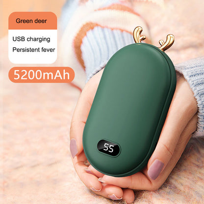 Mini Space Number Display Warm Hand Treasure 2-in-1 Warm Hand Treasure Charging - Tech genius & freaks