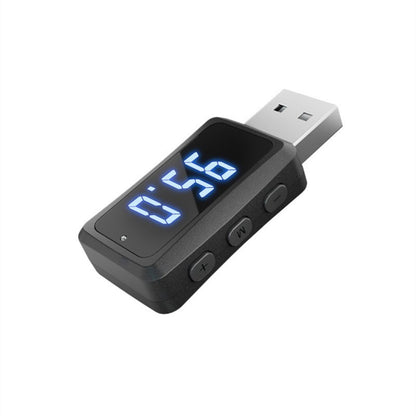 Car mounted Bluetooth 5.3 receiver FM transmitter audio adapter wireless Bluetooth receiver LED - Tech genius & freaks