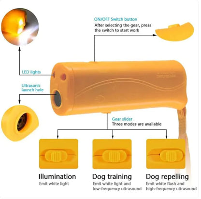 Portable Ultrasonic LED Dog Coach - Tech genius & freaks