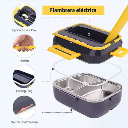 Kitchen ware 1.5L Cookware Sets Heater Portable Electric Lunch Boxes stainless steel Container with Insulation Bag for Car Truck - Tech genius & freaks