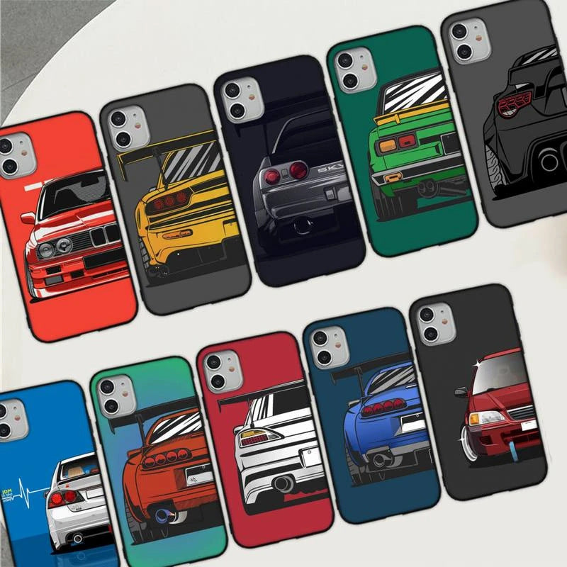 Suitable for iPhone 15 Japanese cartoon cartoon sports car phone case - Tech genius & freaks