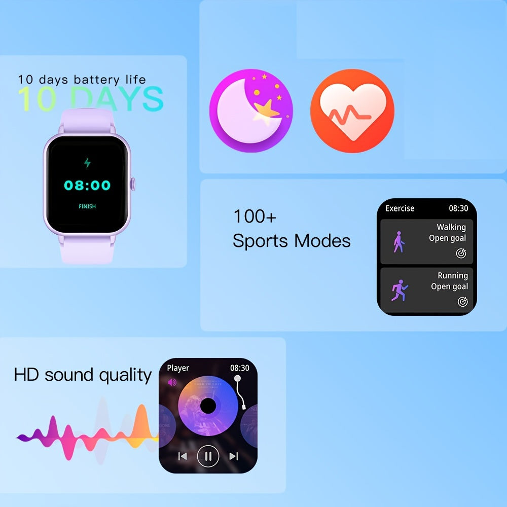 183 Full Touch Smartwatch, 100 Sport Modes, AI Control, for Android/iOS. - Tech genius & freaks