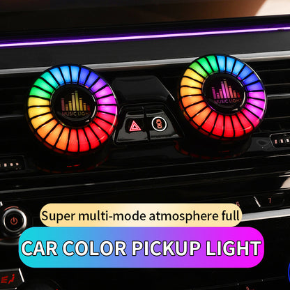 Car aromatherapy air outlet atmosphere light Car sound pickup light Car perfume voice-controlled rhythm light - Tech genius & freaks