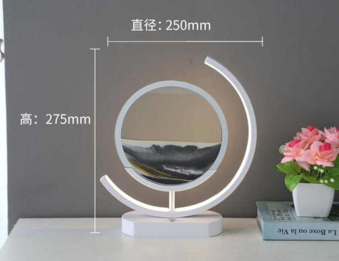 Moving Sand Art modern Desk Light Flowing Dynamic Quick Sand Painting Picture Remote Control 3D LED Table Lamp - Tech genius & freaks