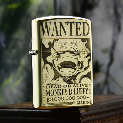 ZORRO Zorro Yellow Cartoon Wanted Brass Kerosene Lighter - Tech genius & freaks