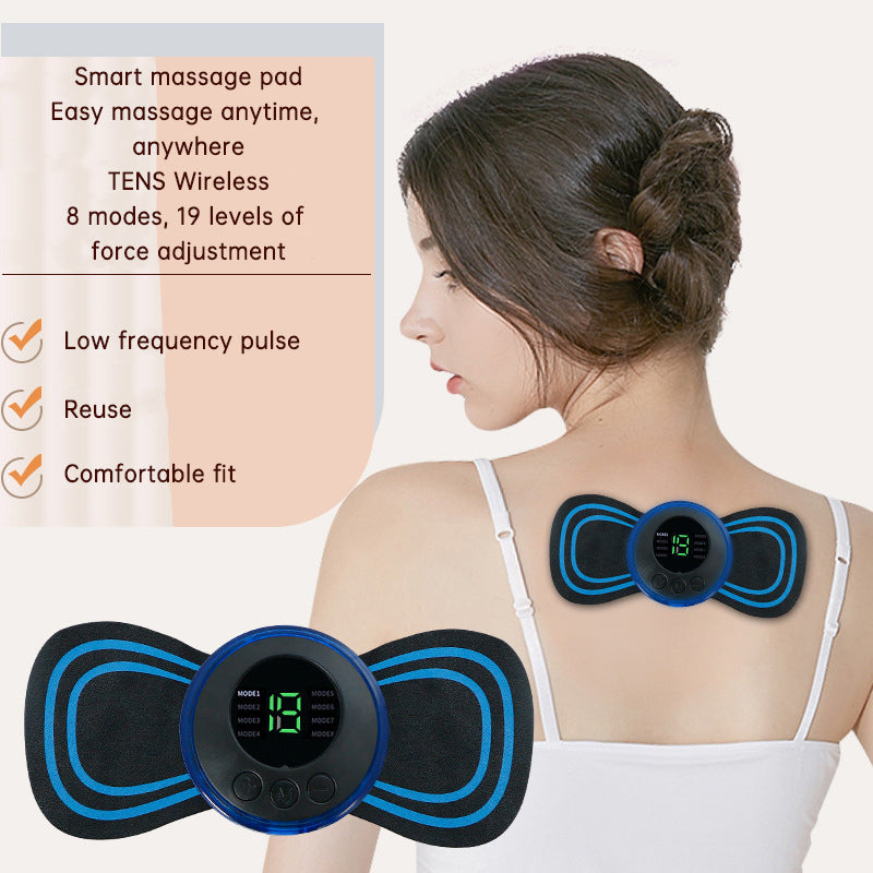 EMS Electric Pulse Neck Massager Cervical Massage Patch Back Sticker Muscle Stimulator Portable Relief Pain Relax Massageador - Tech genius & freaks