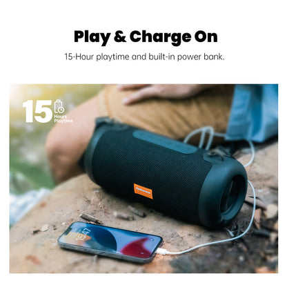 WHALE Bluetooth IPX7 Waterproof Outdoor Speaker, 30W Sound, USB Charge Out. - Tech genius & freaks