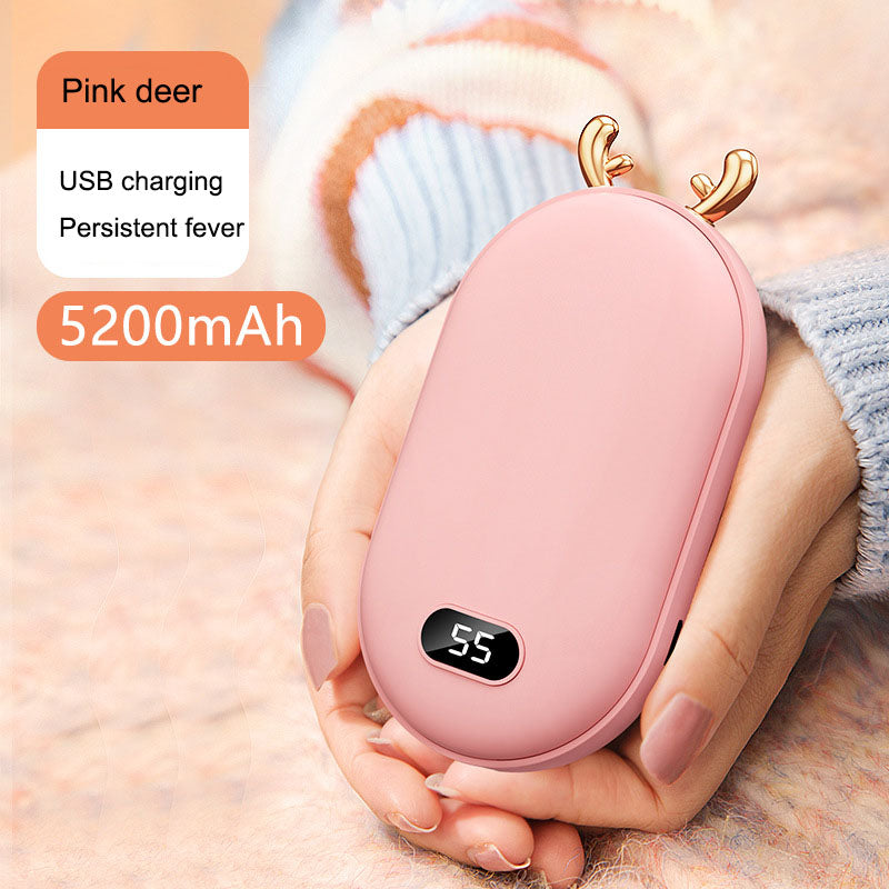 Mini Space Number Display Warm Hand Treasure 2-in-1 Warm Hand Treasure Charging - Tech genius & freaks