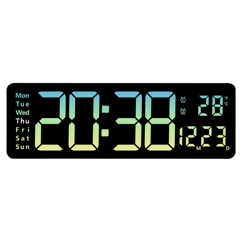 13/16 Inches Large LED Digital Wall Clock ,Wall Mounted Remote Control Temperature Date Week Display Timer Dual Alarm Clock - Tech genius & freaks