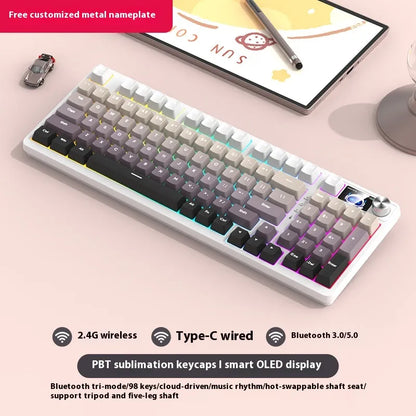 Wireless 98-Key Hybrid Mechanical Keyboard - Tech genius & freaks