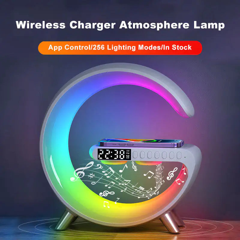 Bluetooth Speaker Wireless Charger Lamp - Tech genius & freaks