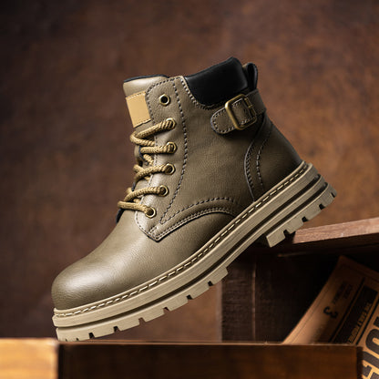 Martin boots autumn and winter retro high top men's workwear boots - Tech genius & freaks